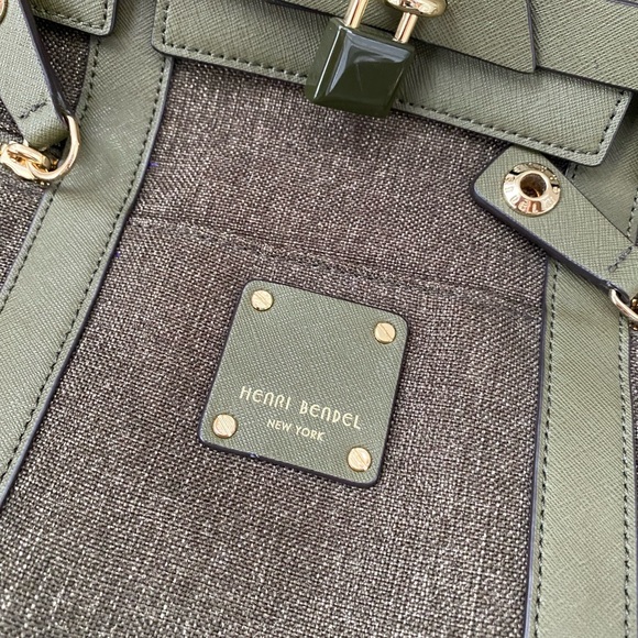 henri bendel Olive Green Jetsetter Backpack NWOT - Picture 5 of 9